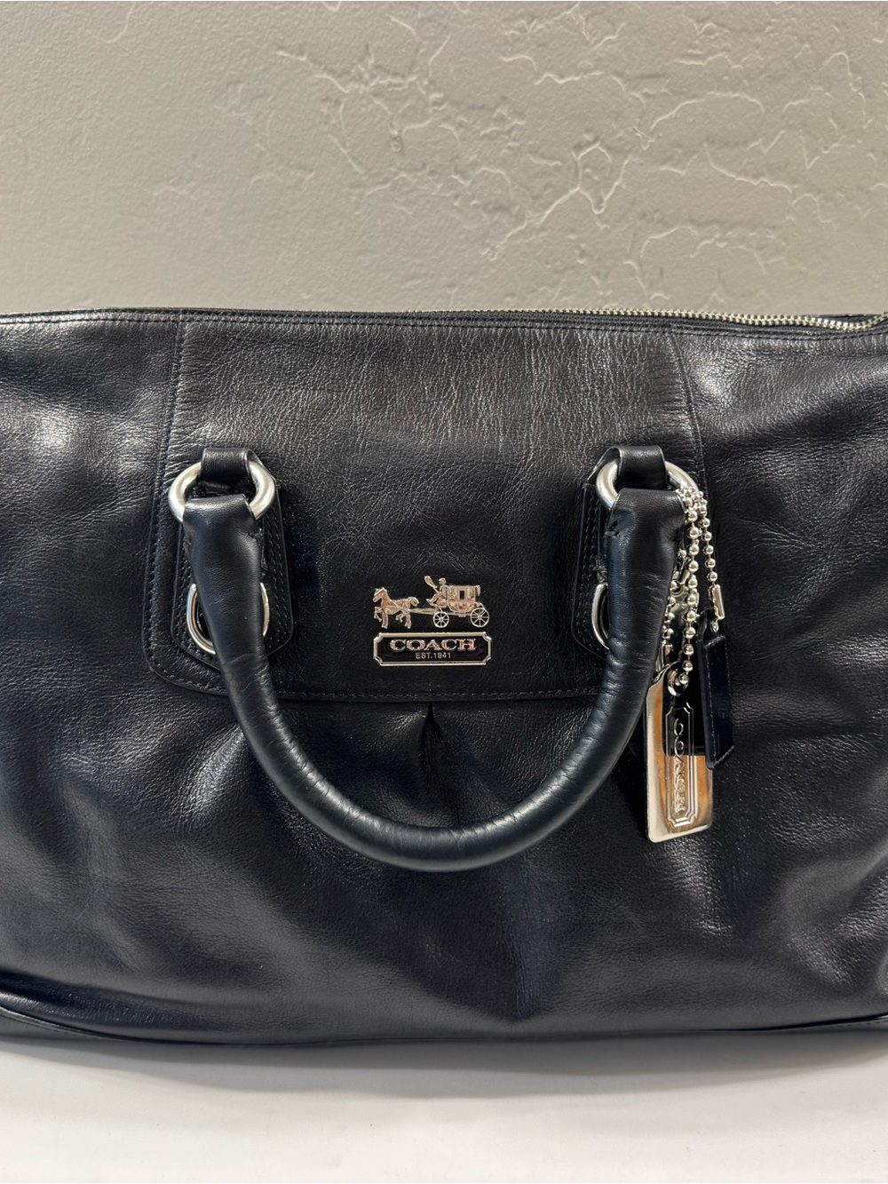 Coach Madison Large Sabrina 12949 Black Leather Satchel Y2K + Dust Bag